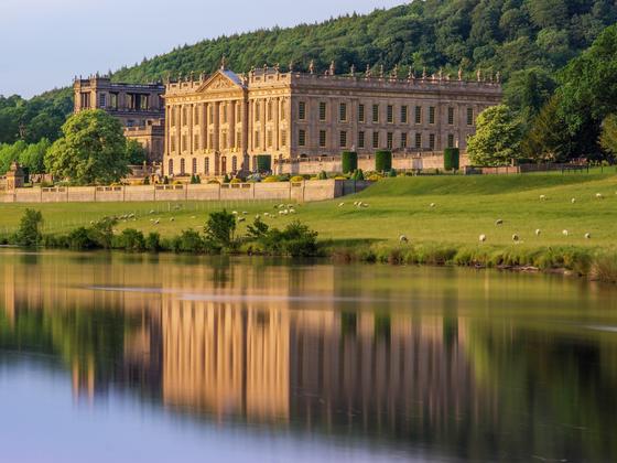 Chatsworth House from across the river