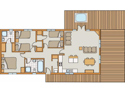Floor of plan of New England lodge