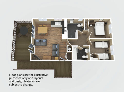 Floor plan of Haddon Classic Vogue 2 wheelchair friendly